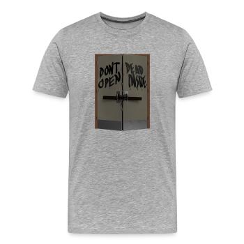 Don't open dead inside - T-shirt bio Premium Homme - gris chiné - Devant - Damien (186cm)
