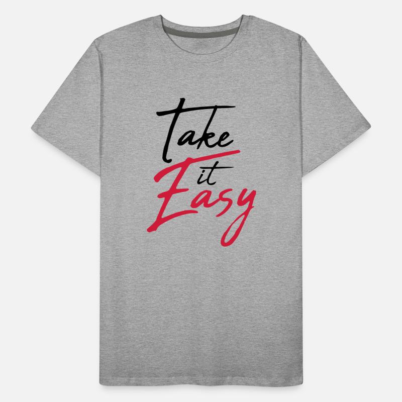 cool cool take it easy logo design text chill Men's Premium Organic T-Shirt
