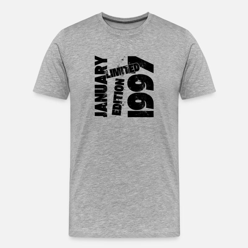 JANUAR 1997 LIMITIERTE AUFLAGE - Männer Premium Bio T-Shirt - Grau meliert