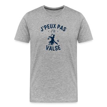 J peux pas j ai Valse - T-shirt bio Premium Homme - gris chiné - Devant - Damien (186cm)