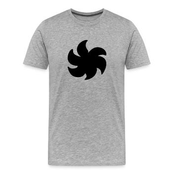 pflanze form symbol symbol blume - Männer Premium Bio T-Shirt - Grau meliert - Vorne - Damien (186cm)