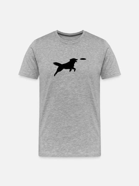 Hund Agility - Männer Premium Bio T-Shirt - Grau meliert