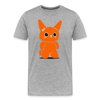 Cutie by toystudio 71 / FANMAN - Men's Premium Organic T-Shirt - heather grey - Front - Damien (186cm)
