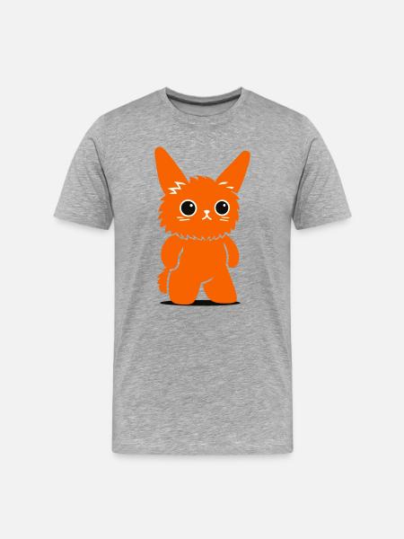 Cutie by toystudio 71 / FANMAN - Men's Premium Organic T-Shirt - heather grey