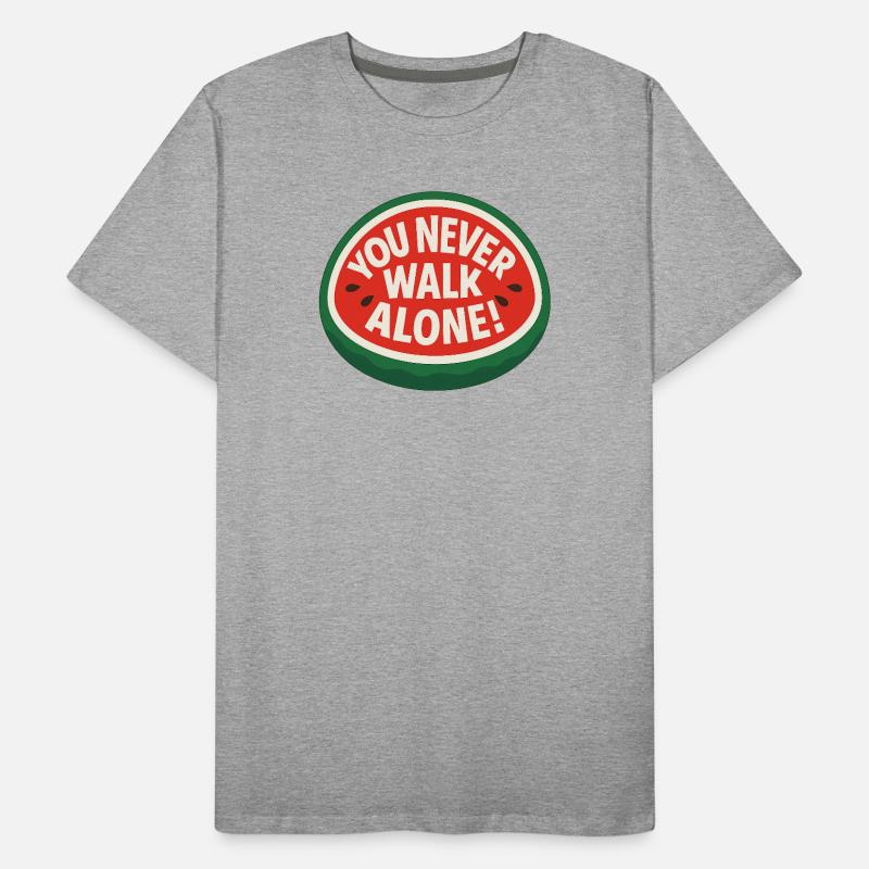 On ne marche jamais seul - Pastèque T-shirt bio Premium Homme