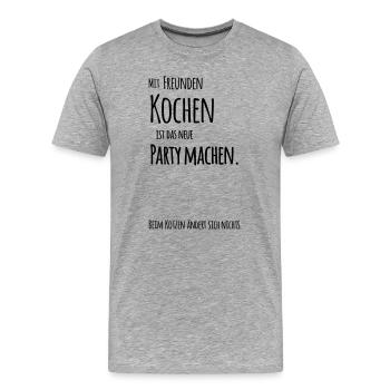 Mit_Freunden_Kochen - Men's Premium Organic T-Shirt - heather grey - Front - Damien (186cm)
