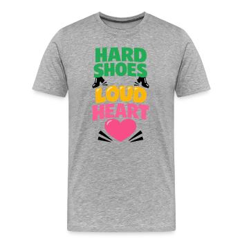 Irish Dance Step-dancing Celtic Fan - Men's Premium Organic T-Shirt - heather grey - Front - Damien (186cm)