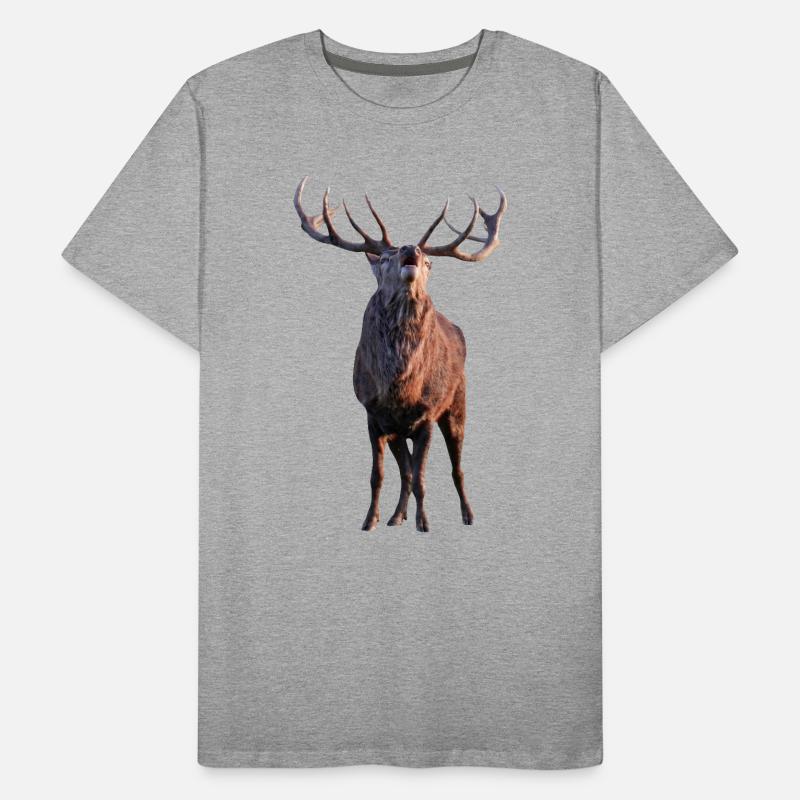 Röhrender Hirsch Männer Premium Bio T-Shirt