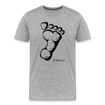 Spur vom Troll - Männer Premium Bio T-Shirt - Grau meliert - Vorne - Damien (186cm)