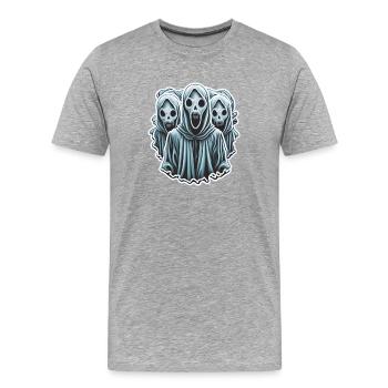 3 Fantômes - T-shirt bio Premium Homme - gris chiné - Devant - Damien (186cm)