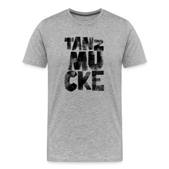 Tanzmucke schwarz - Men's Premium Organic T-Shirt - heather grey - Front - Damien (186cm)