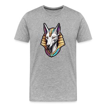 Ägypten / Pharao / Mumien / Hieroglyphen / Sphinx - Männer Premium Bio T-Shirt - Grau meliert - Vorne - Damien (186cm)