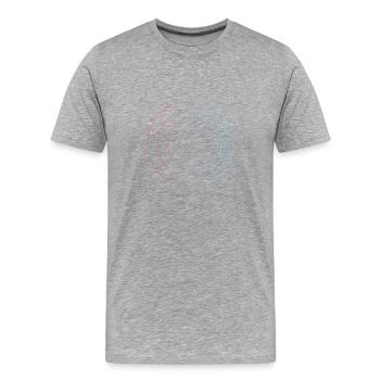 Doppler-Effekt - Männer Premium Bio T-Shirt - Grau meliert - Vorne - Damien (186cm)