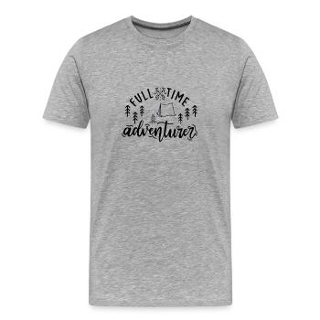 full time adventurer ZeichenflÑche 1 - T-shirt bio Premium Homme - gris chiné - Devant - Damien (186cm)