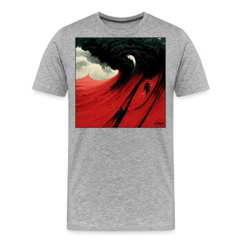 red sky - T-shirt bio Premium Homme - gris chiné - Devant - Damien (186cm)