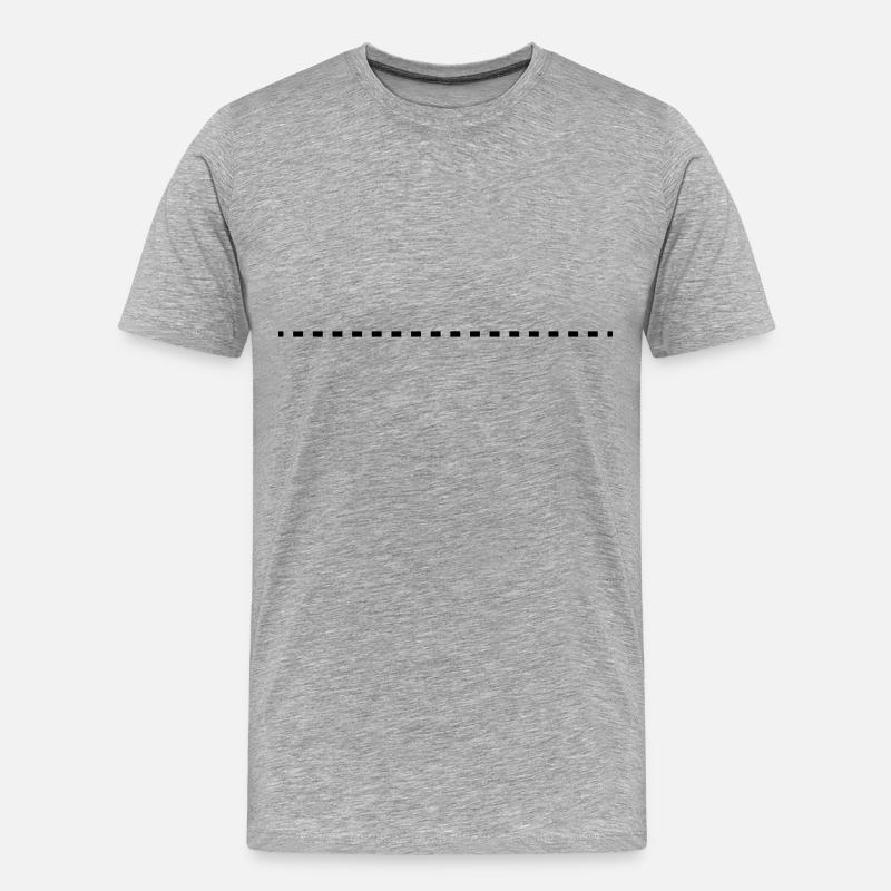dashed_line_f1 - Männer Premium Bio T-Shirt - Grau meliert