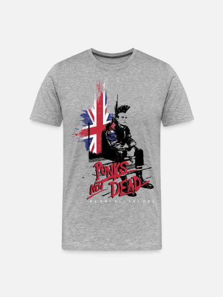 british PUNK ROCK ONE - Men's Premium Organic T-Shirt - heather grey