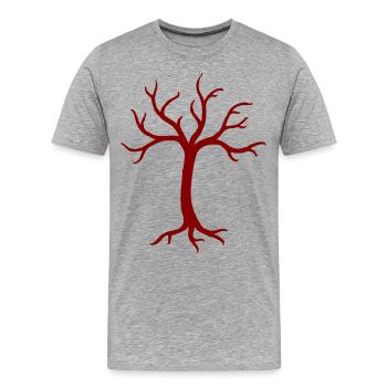 Tree of Life, Celts, Celtic - Men's Premium Organic T-Shirt - heather grey - Front - Damien (186cm)