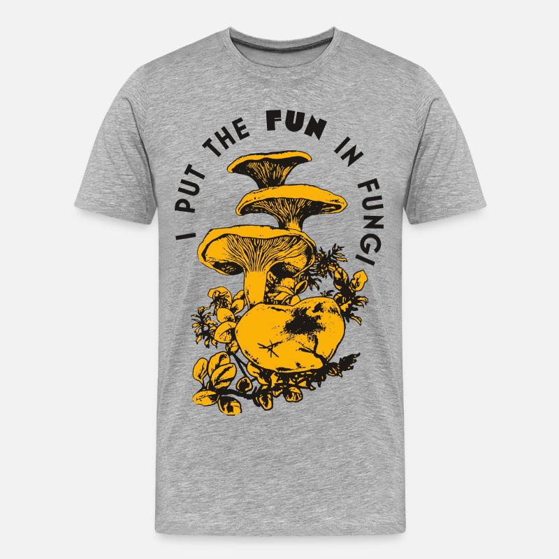 FUN(GI) - Ekologiczna koszulka męska Premium - szary melanż