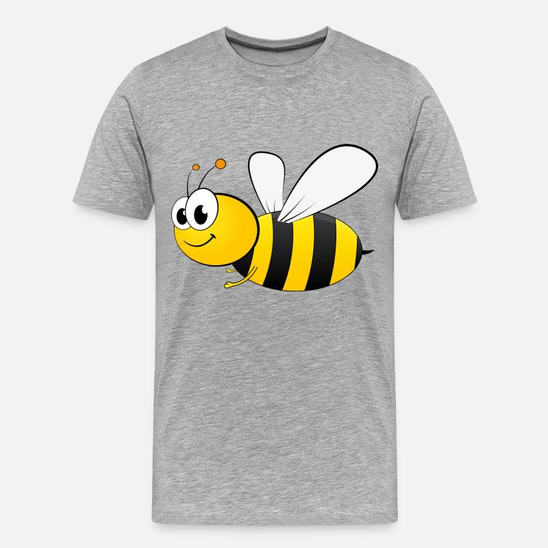 fleißiges Bienchen - Männer Premium Bio T-Shirt - Grau meliert