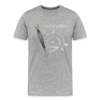 Dorschkönig - Männer Premium Bio T-Shirt - Grau meliert - Vorne - Damien (186cm)