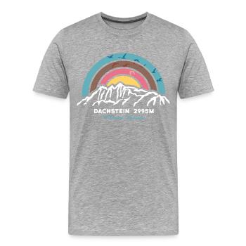 Hoher Dachstein Filzmoos Ramsau Skigebiet Wandern - Männer Premium Bio T-Shirt - Grau meliert - Vorne - Damien (186cm)