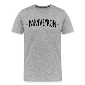 Aveyron Papa père aveyronnais - T-shirt bio Premium Homme - gris chiné - Devant - Damien (186cm)