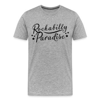 Rockabilly - Männer Premium Bio T-Shirt - Grau meliert - Vorne - Damien (186cm)