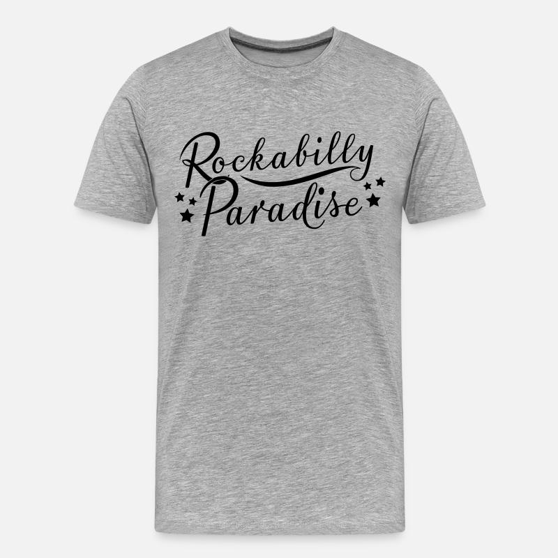 Rockabilly - Männer Premium Bio T-Shirt - Grau meliert