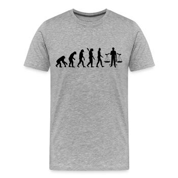 PROCUREUR évolution JURA Noir - T-shirt bio Premium Homme - gris chiné - Devant - Damien (186cm)