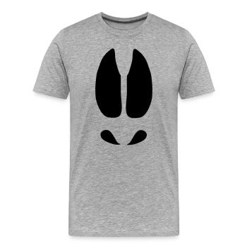 Moose tracks - Men's Premium Organic T-Shirt - heather grey - Front - Damien (186cm)