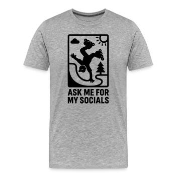 Inline Skate Social Media Fame Cool Kids - Männer Premium Bio T-Shirt - Grau meliert - Vorne - Damien (186cm)