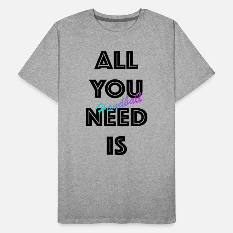 Handball Gradient Script Men's Premium Organic T-Shirt