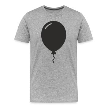 Luftballon – Party, Leichtigkeit & Gute Laune - Männer Premium Bio T-Shirt - Grau meliert - Vorne - Damien (186cm)
