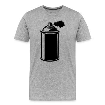 Bombe de peinture - T-shirt bio Premium Homme - gris chiné - Devant - Damien (186cm)