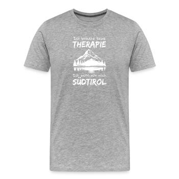 Südtirol Bozen Italien Urlaub Winter Ski Idee - Männer Premium Bio T-Shirt - Grau meliert - Vorne - Damien (186cm)
