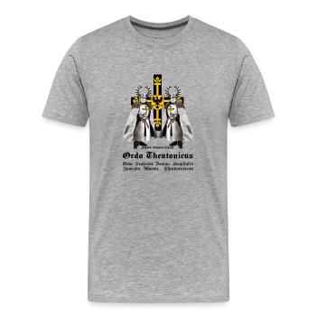 Deutscher Orden Design #01 - Männer Premium Bio T-Shirt - Grau meliert - Vorne - Damien (186cm)