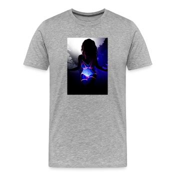 Fallen Angel - Männer Premium Bio T-Shirt - Grau meliert - Vorne - Damien (186cm)