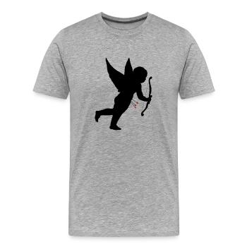 Cupid - Men's Premium Organic T-Shirt - heather grey - Front - Damien (186cm)