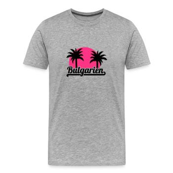 Bulgarie - T-shirt bio Premium Homme - gris chiné - Devant - Damien (186cm)