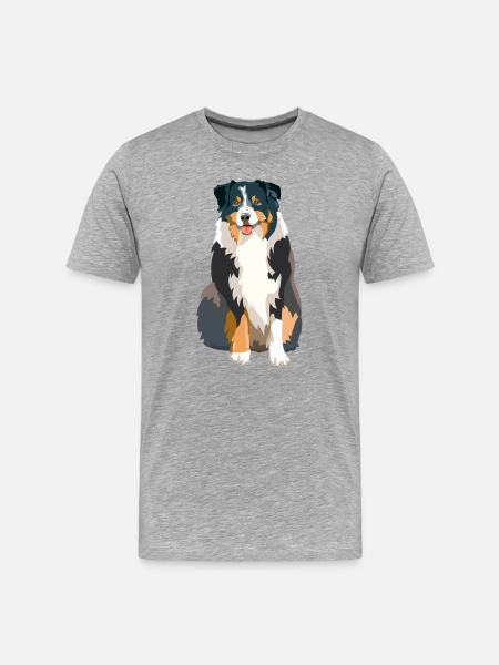 Australian Shepherd - Men's Premium Organic T-Shirt - heather grey