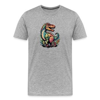 Design de dragon coloré pour les fans de fantasy - T-shirt bio Premium Homme - gris chiné - Devant - Damien (186cm)