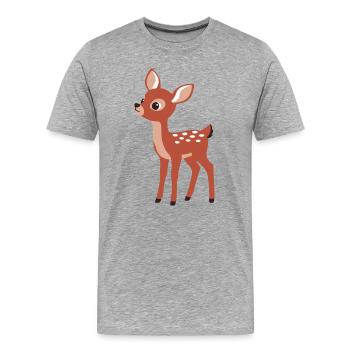 Style minimaliste curieux et curieux - T-shirt bio Premium Homme - gris chiné - Devant - Damien (186cm)