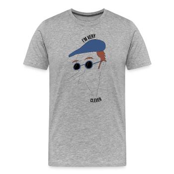 Ich bin sehr schlau – Mann - Männer Premium Bio T-Shirt - Grau meliert - Vorne - Damien (186cm)