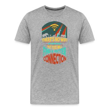 Safari Afrika serengeti wildlife savanne Tiere - Männer Premium Bio T-Shirt - Grau meliert - Vorne - Damien (186cm)