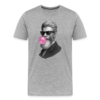 John Brown Bubble Gum. - Männer Premium Bio T-Shirt - Grau meliert - Vorne - Damien (186cm)
