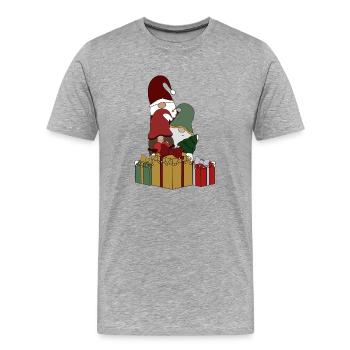 Brownie - T-shirt bio Premium Homme - gris chiné - Devant - Damien (186cm)