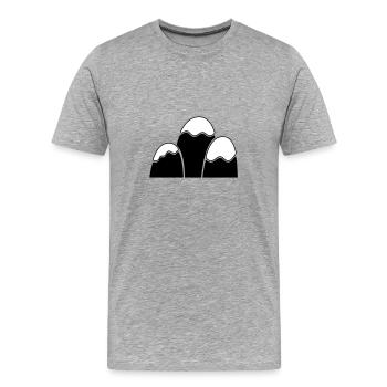 Mountains Mountain Mountains 20 - Men's Premium Organic T-Shirt - heather grey - Front - Damien (186cm)