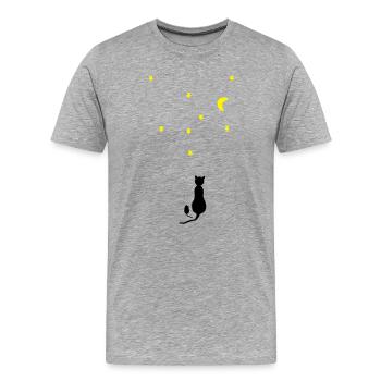 Cat & Mouse - T-shirt bio Premium Homme - gris chiné - Devant - Damien (186cm)
