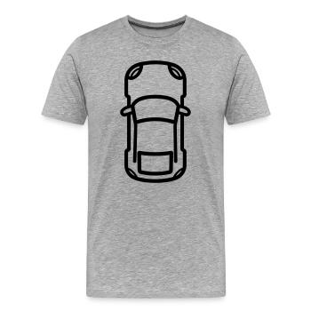 voiture - T-shirt bio Premium Homme - gris chiné - Devant - Damien (186cm)